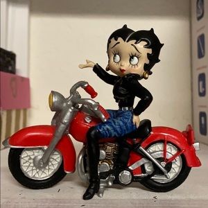 Betty Boop on a motorcycle